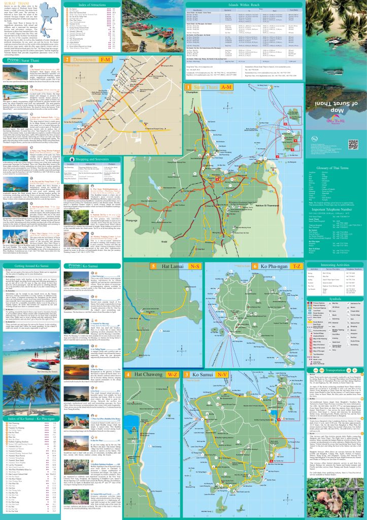 图片[1]-Surat Thani & Koh Samui Map-Ayany